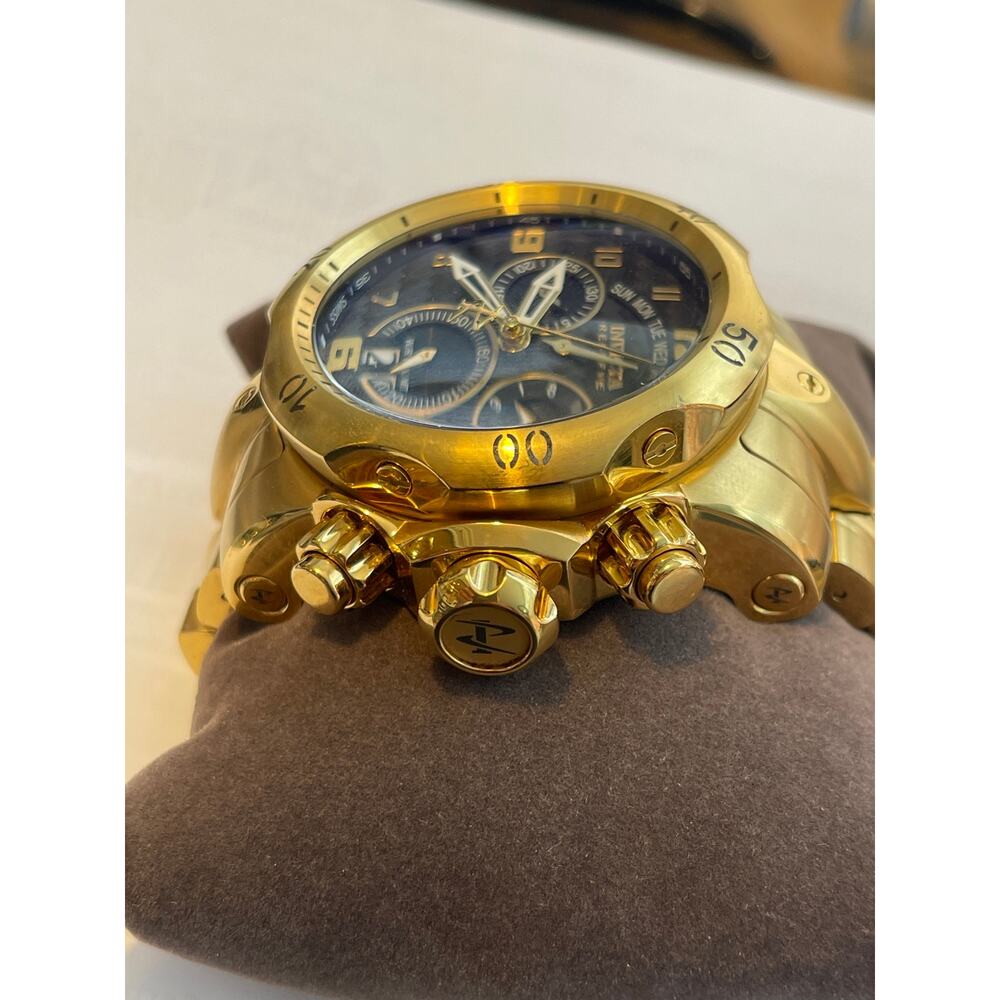 Invicta Venom Chronograph Black Dial Gold-plated Men's Watch 17634 - Picture 3 of 10